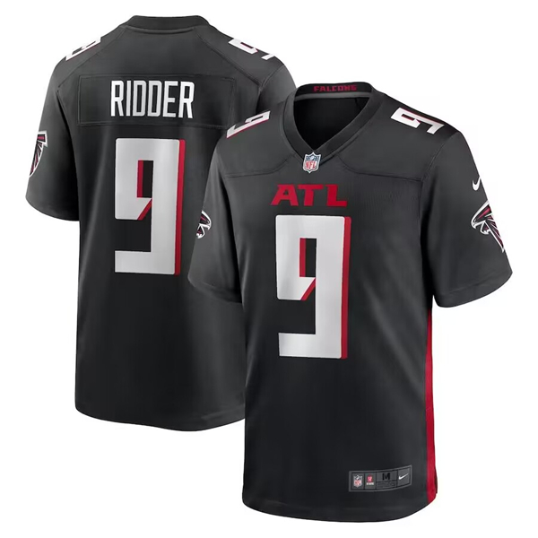Men's Atlanta Falcons #9 Desmond Ridder Black Stitched Football Game Jersey